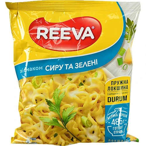Локшина Reeva 85г сир зелень