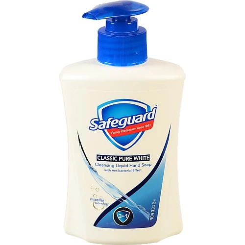 Мило рiдке Safeguard 225мл класичне яскраво біле