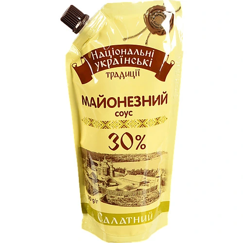 Соус майонезний Національні украЇнські традиціЇ 300г салатний 30%