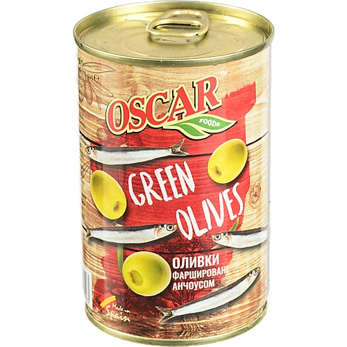 Оливки Оскар 300г з анчоусів