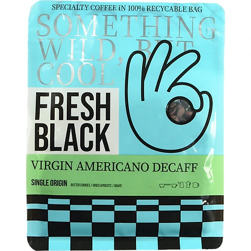 Кава Fresh Black 200г black virgin americano зерно без кофеїну