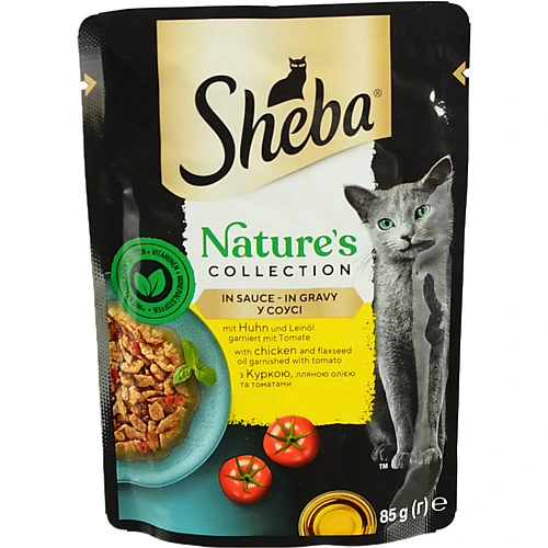 Корм Шеба Natures 85г курка томат лляна олія в соусі