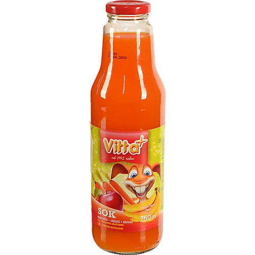 Сік VITTA+ 0.75л моркв`яно яблучно банановий