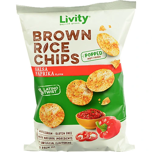 Чіпси Livity / B.yond 60г рисові паприка