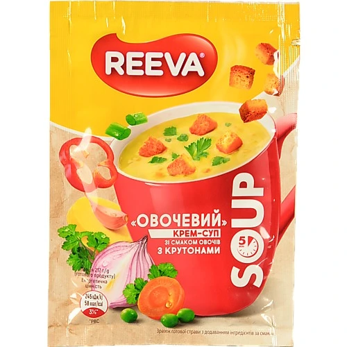 Крем-суп Reeva Овочевий з крутонами 17г