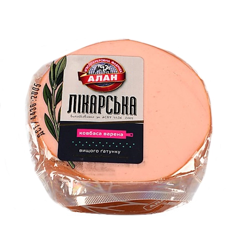 Ковбаса лiкарська порц. Алан