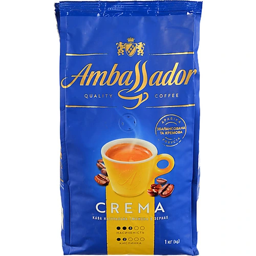 Кава Ambassador 1кг сrema зерно