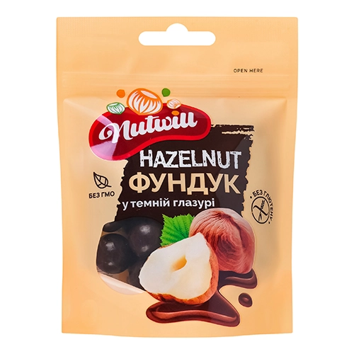Фундук у темній глазурі Nutwill д/п 100г