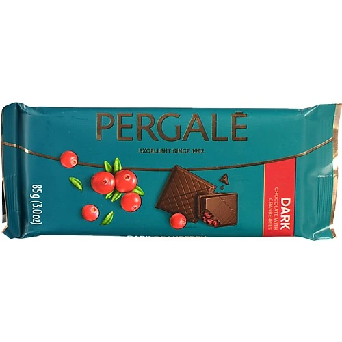 Шоколад Pergale 85гр чорний з журавлиною