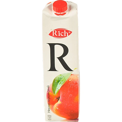 Нектар з м'якоттю пастеризований персиковий Rich 1л
