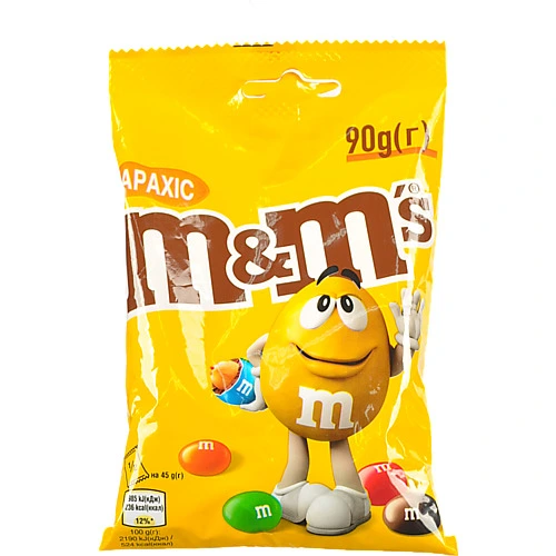 Драже з арахісом та молочним шоколадом, вкрите хрумкою різнокольоровою глазур'ю M&M's м/у 90г