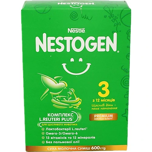 Суміш молочна суха для дітей від 12міс з лактобактеріями 3 L.Reuteri Nestogen к/у 600г