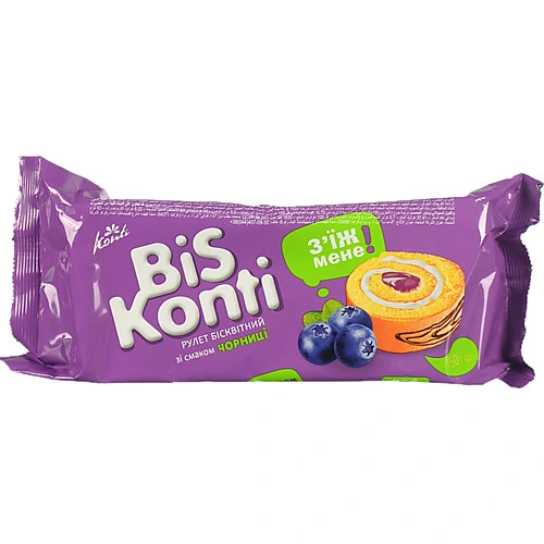 Рулет Biskonti 150г смак чорниці