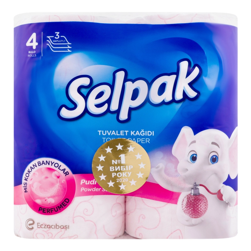 Туалетний папір Selpak з ароматом пудри 4 рулони