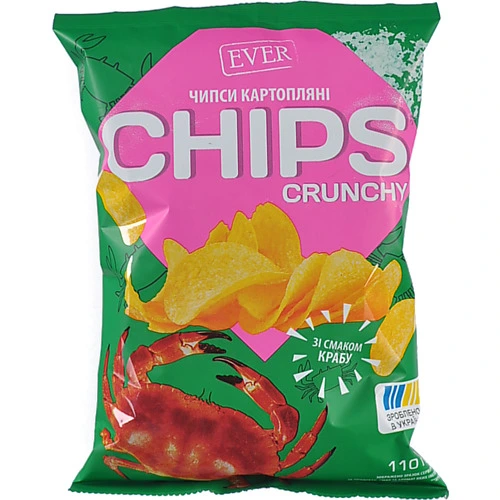 Чіпси EVER 110г краб