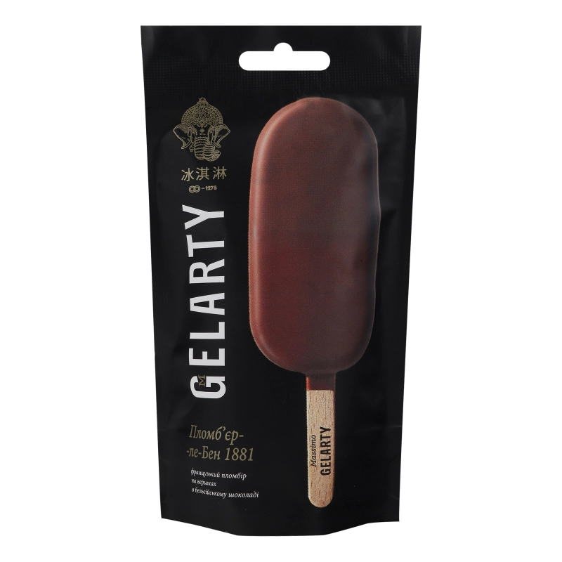 Морозиво французький пломбір на вершках в бельгійському шоколаді Пломб'єр-ле-Бен 1881 Gelarty д/п 80г