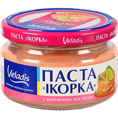 Паста Veladis Ікорка з ікрою атлантичних риб з копченим лососем 160г