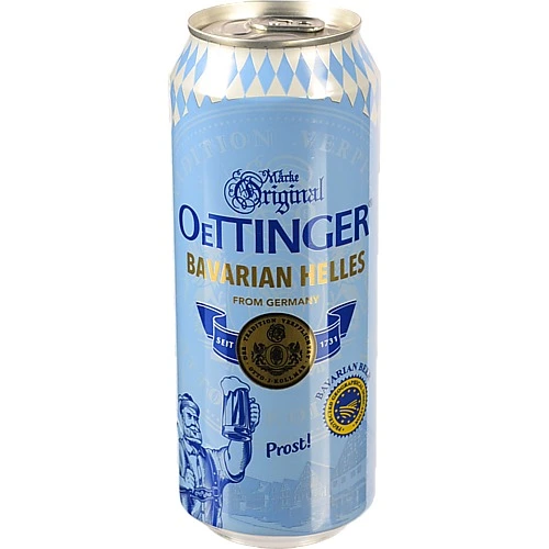 Пиво Oettinger 0.5л 4.7% світле баварське bavarian helles з.б