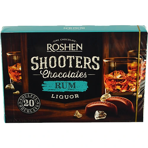 Цукерки Рошен 150г shooters ром лікер