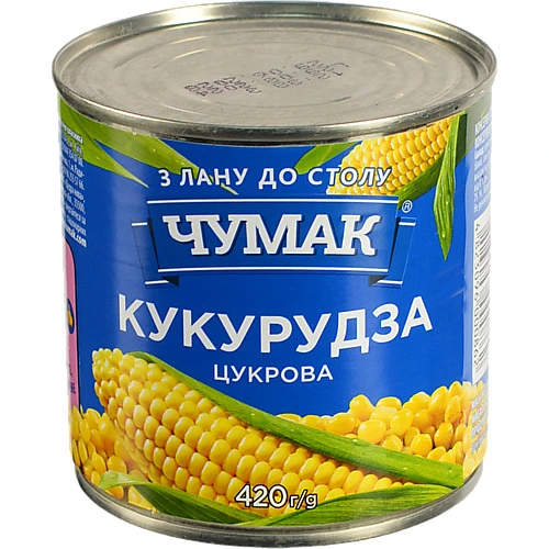 Кукурудза Чумак 420г цукрова з.б