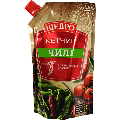 Кетчуп Щедро 250г чілі д.п