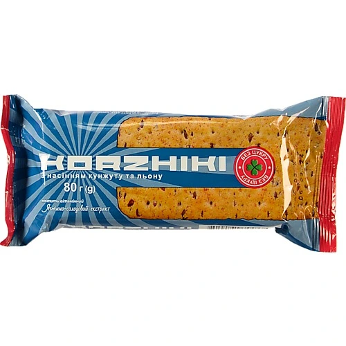 Галети Korzhiki Здраво з насінням кунжуту та льону 80г