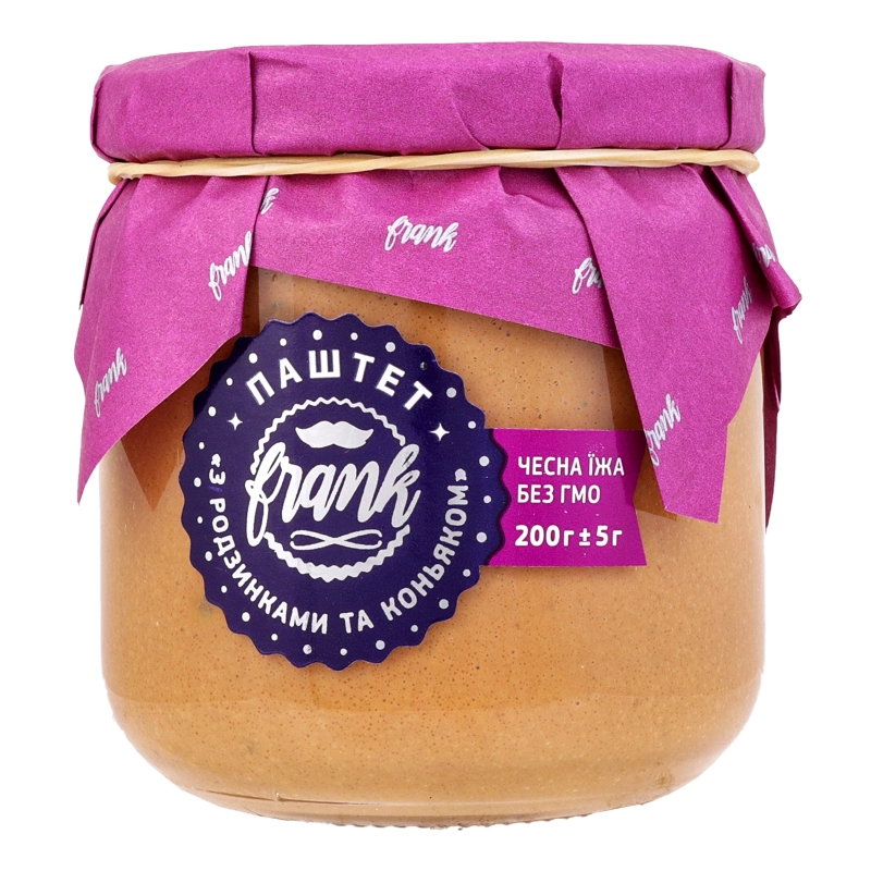 Паштет З родзинками та коньяком Frank с/б 200г