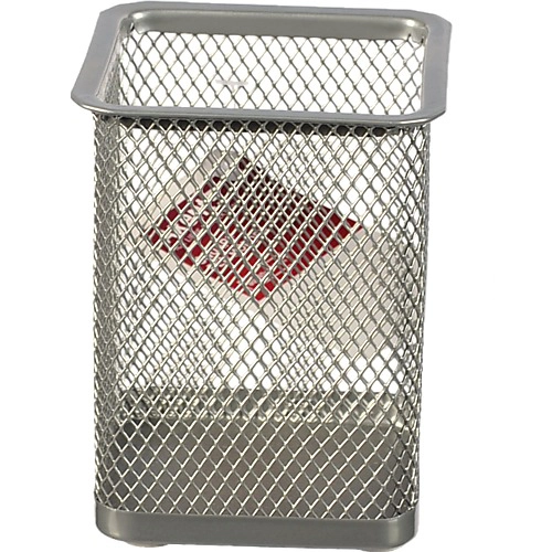 Підставка для ручок квадратна 80х80х100мм. мет. срібляста