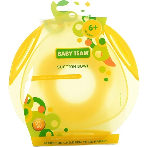 Тарілка на присосці для дітей від 6-ти місяців 6004 Baby Team 1шт