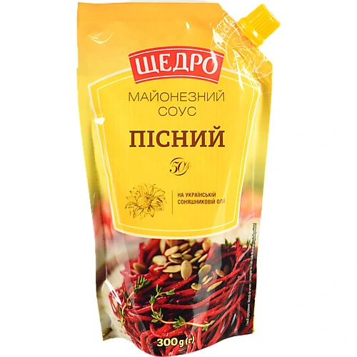 Соус майонезний Щедро 300г 50% пісний д.п