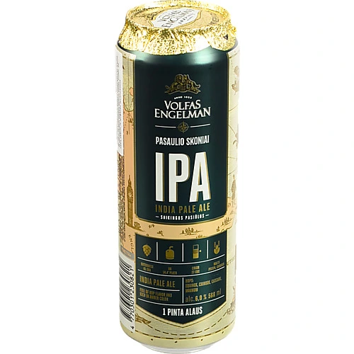 Пиво Volfas Engelman 0.568л IPA з.б