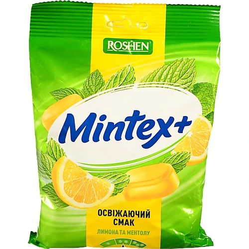 Карамель льодяникова зі смаком лимона та ментолу Mintex+ м/у 140г