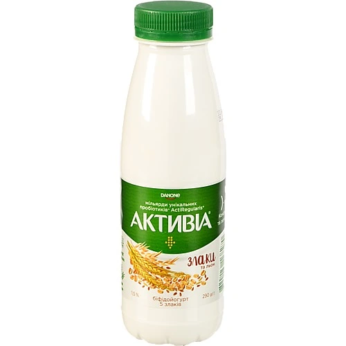 Біфідойогурт Активіа 1.5% 5 злаків 290г