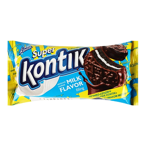 Печиво сендвіч Super Kontik 90г смак молока