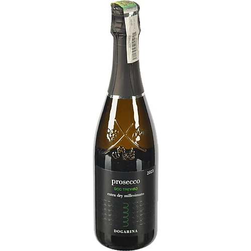 Вино ігристе Vigna Doga 0.75л просекко тревізо екстра драй DOC міллісімато біле сухе