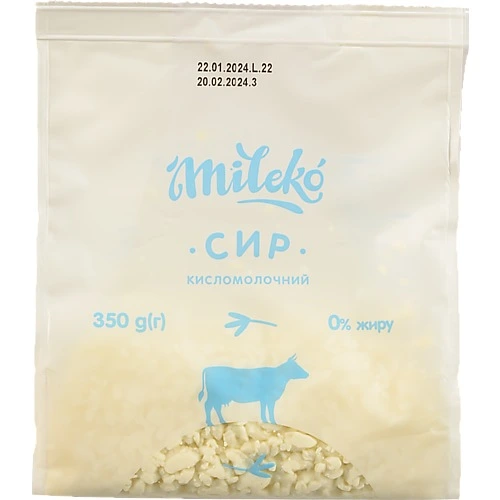Сир к.м. Mileko 350г нежирний ф.п.
