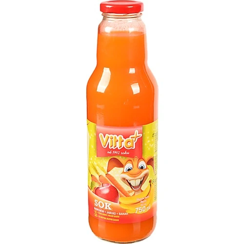 Сік VITTA+ 0.75л моркв`яно яблучно банановий