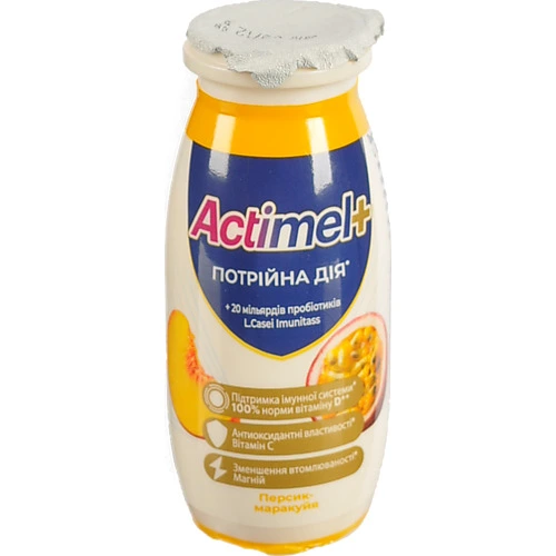 Продукт к.м Актімель 100г 1.4% персик маракуйя