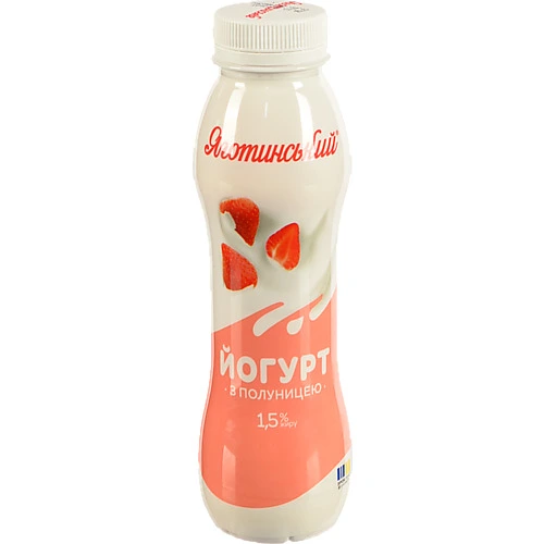 Йогурт питний 1.5% Полуниця Яготинський 270г
