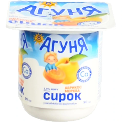Сирок Агуня 90г 3.9% абрикос морква