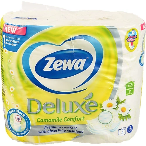 Папір туалетний 3-х шаровий Ромашка Deluxe 4шт