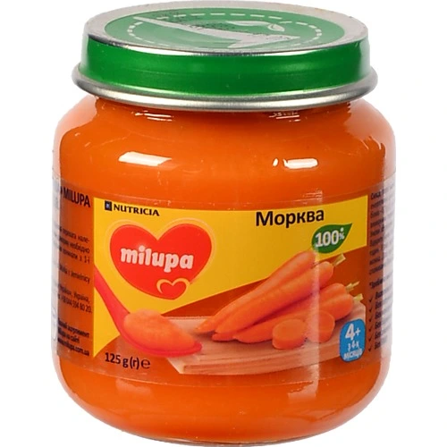 Пюре для дітей від 5міс овочеве Морква Milupa с/б 125г