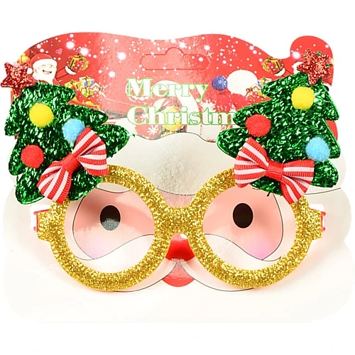 Окуляри карнавальні Новий Рік з блискітками Капелюх.