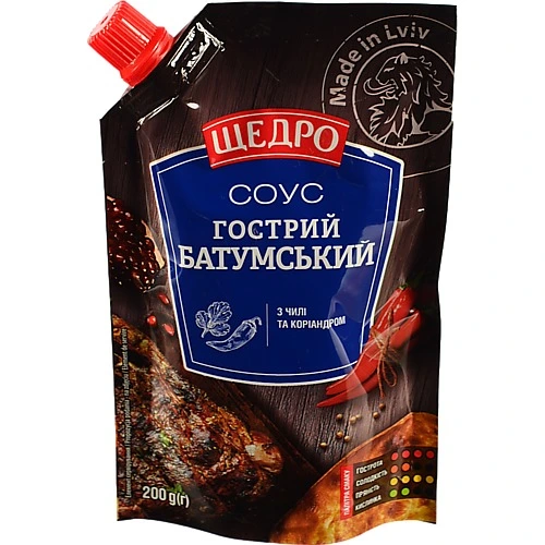 Соус Щедро 200г гострий батумський д/п