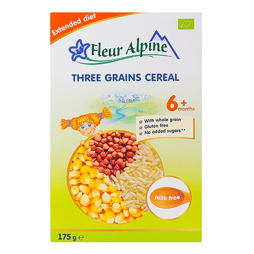 Каша Fleur Alpine 175г три злака безмолочна