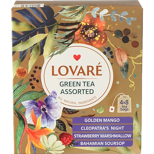Чай Lovare 32п зелений асорті