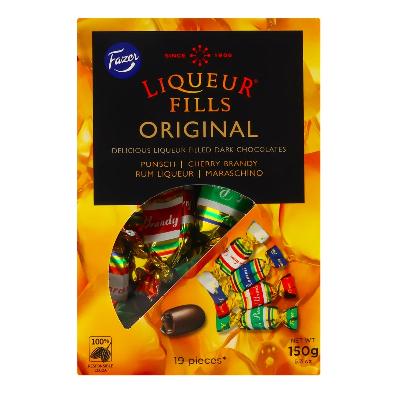 Цукерки шоколадні з лікером Liqueur Fills Fazer к/у 150г