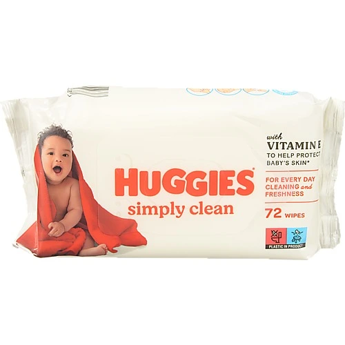 Серветки вологі для дітей багатошарові Simply clean Huggies 72шт