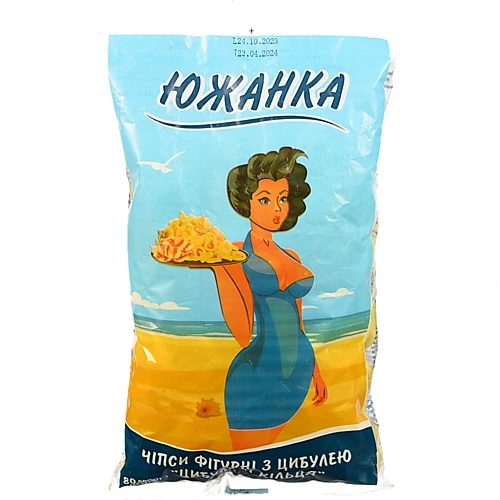 Чіпси фігурні Южанка 80г цибуля