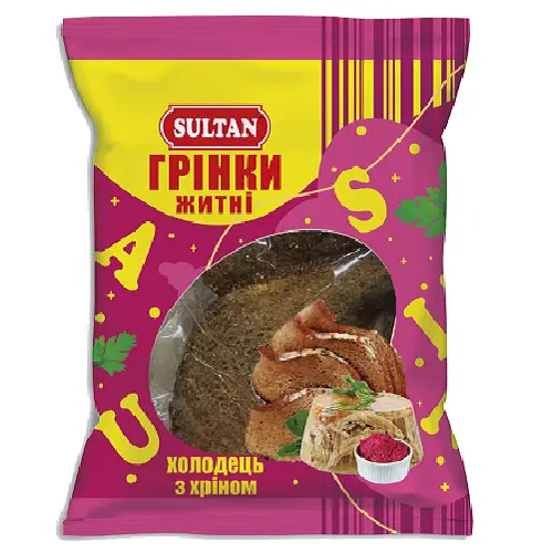 Гренки Sultan 80г житні холодець з хріном